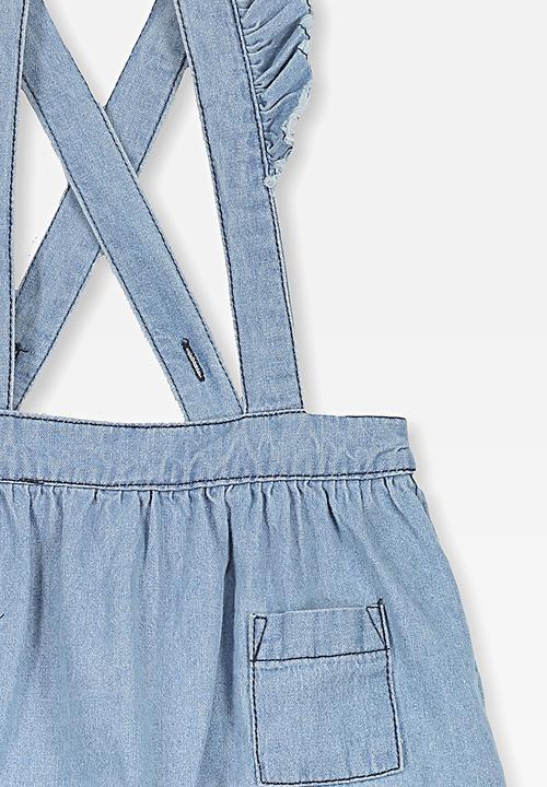 Cotton On - Brittany pinafore dress - blue