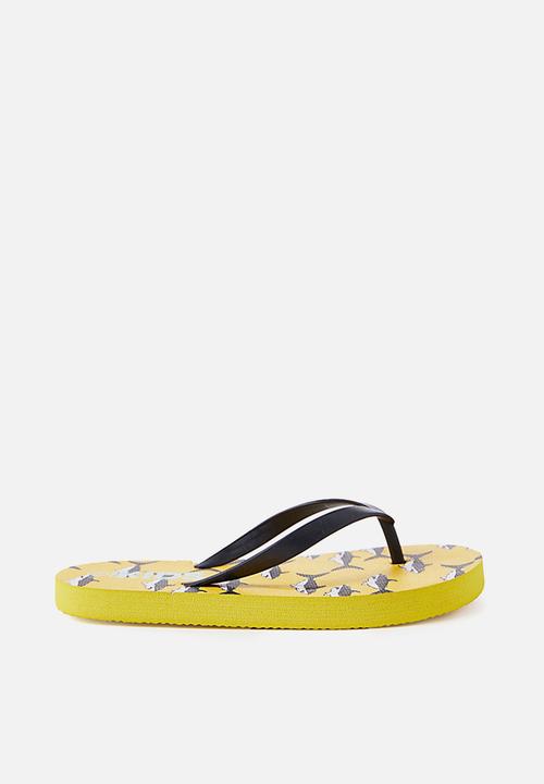 Cotton On - Printed flip flop - yellow