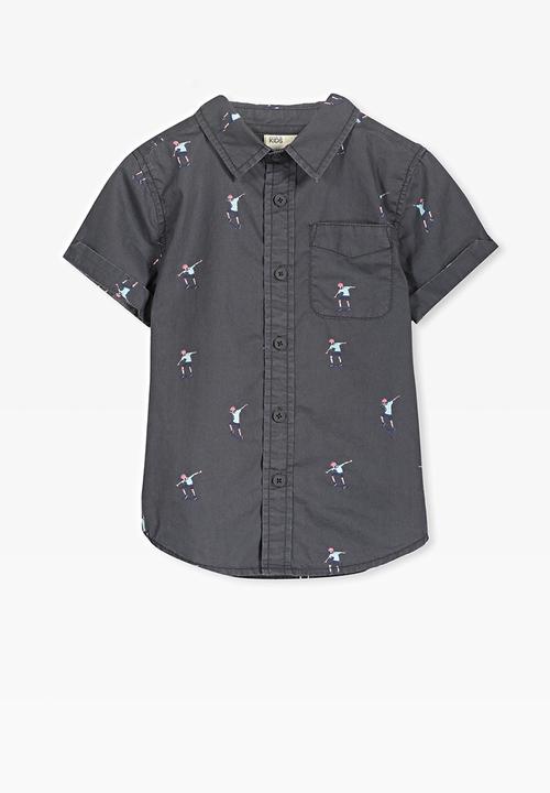Cotton On - Jackson short sleeve shirt - grey