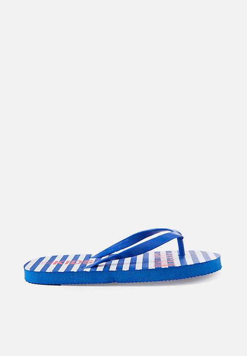 Cotton On - Printed flip flop -blue