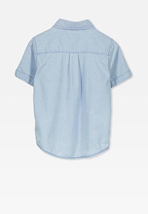 Cotton On - Jackson short sleeve shirt - blue