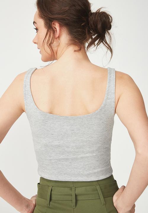 Cotton On - Everyday summer crop tank - grey 