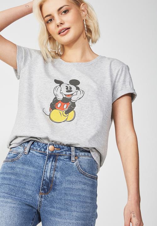 Cotton On - Tbar fox summer graphic t-shirt - grey