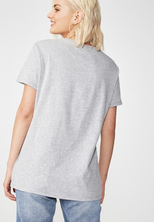 Cotton On - Tbar fox summer graphic t-shirt - grey
