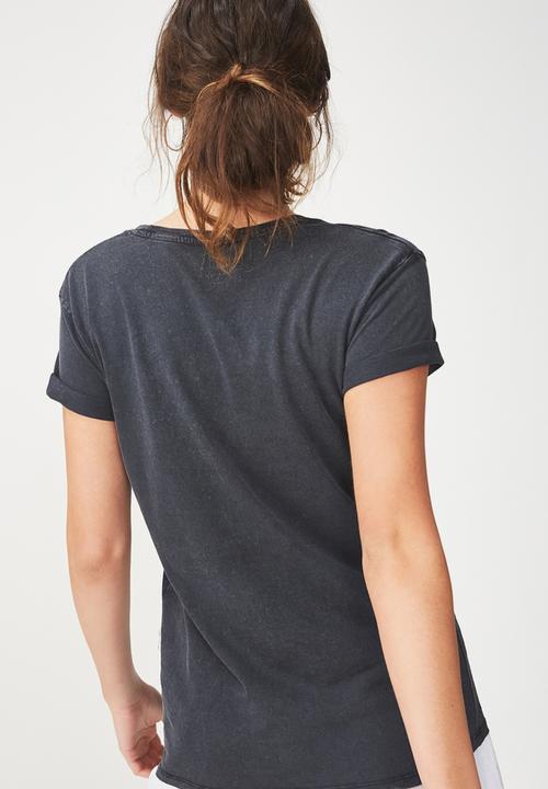 Cotton On - Tbar fox summer graphic t-shirt - charcoal