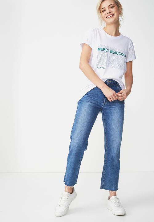 Cotton On - Tbar fox summer  graphic t-shirt - white