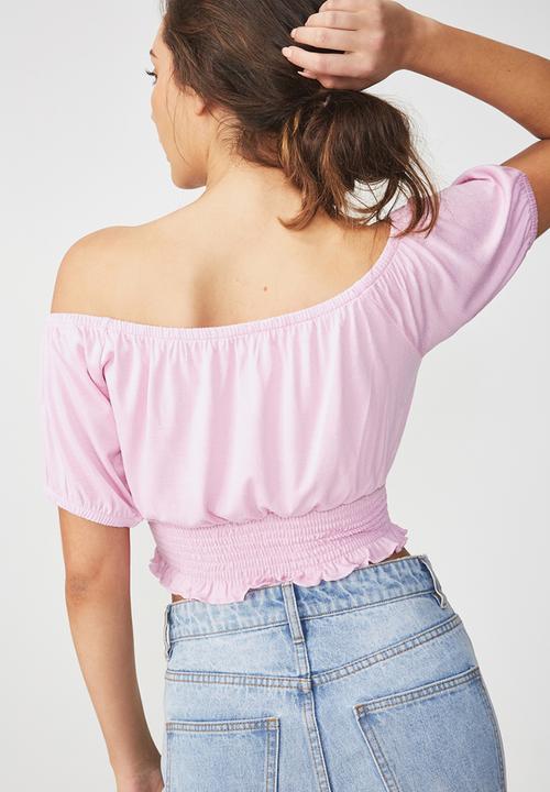 Cotton On - Vicki tie summer front top - pink 