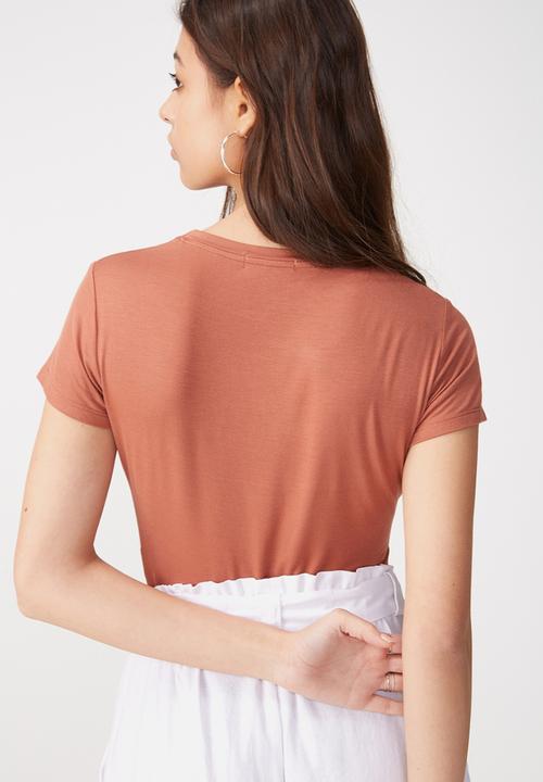 Cotton On - Baby tee summer bodysuit - tan
