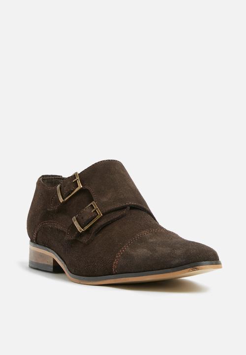 Superbalist - Carlo monk strap formal suede  - brown