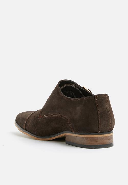 Superbalist - Carlo monk strap formal suede  - brown