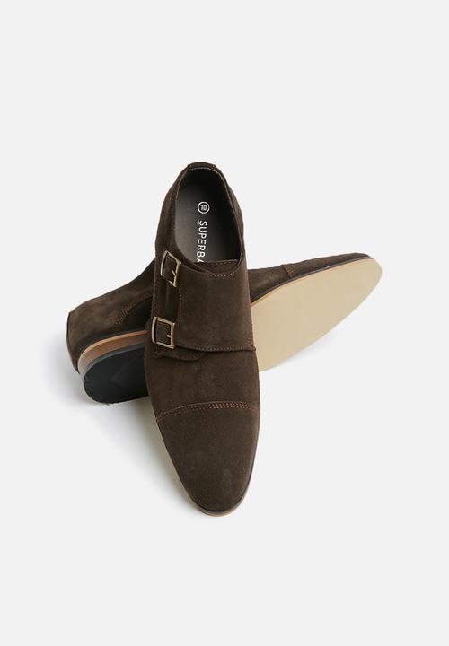 Superbalist - Carlo monk strap formal suede  - brown