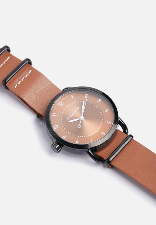 Superbalist - Reign leather watch - brown