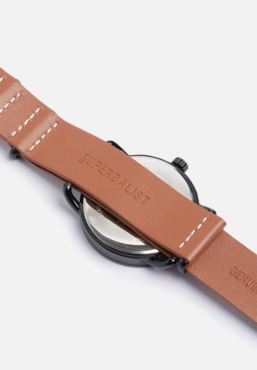 Superbalist - Reign leather watch - brown