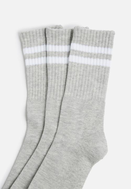 Superbalist - Retro 3 pack sport socks - grey