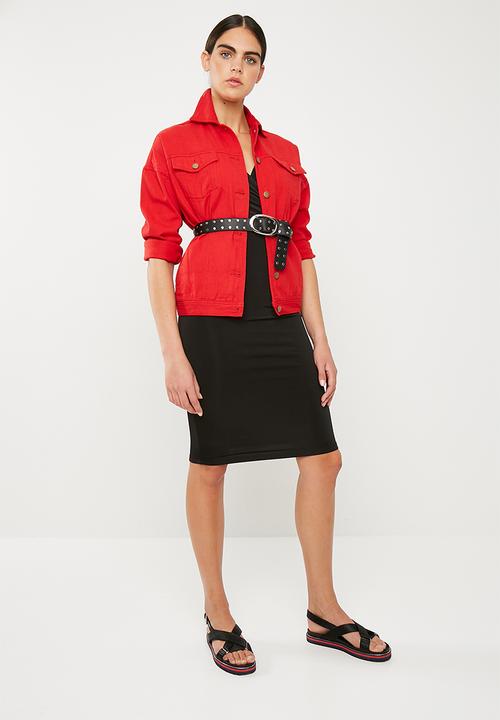 Superbalist - Column overlay dress - black 