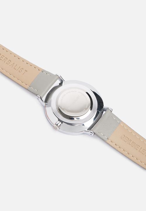 Superbalist - Lucy leather watch - grey