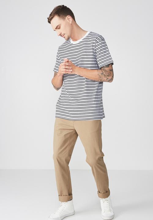 Cotton On - Dylan short sleeve tee - black & white 