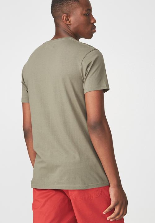 Cotton On - Tbar short sleeve tee - khaki