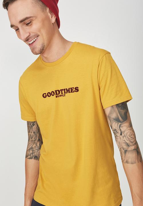 Cotton On - Tbar short sleeve tee - yellow