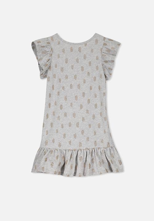 Cotton On - Ella short sleeve dress - grey