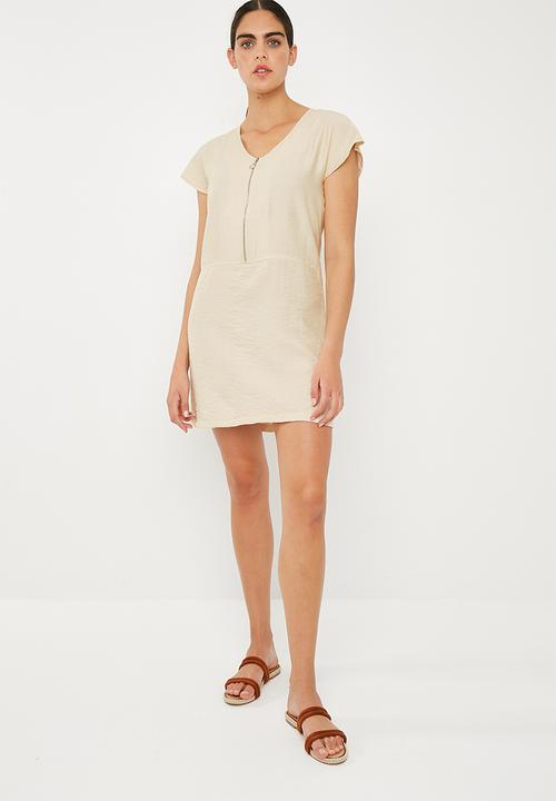 Superbalist - Sheath dress with zip detail - cream