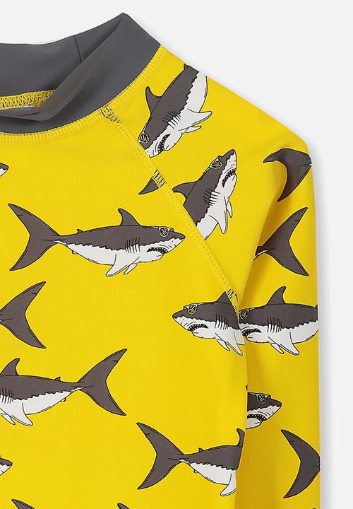 Cotton On - Fraser long sleeve rash vest - yellow