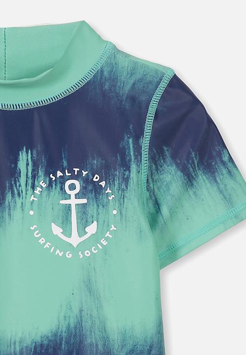 Cotton On - Finley short sleeve rash vest - green