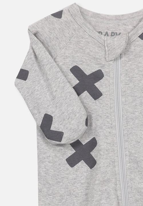 Cotton On - Long sleeve zip through romper - grey
