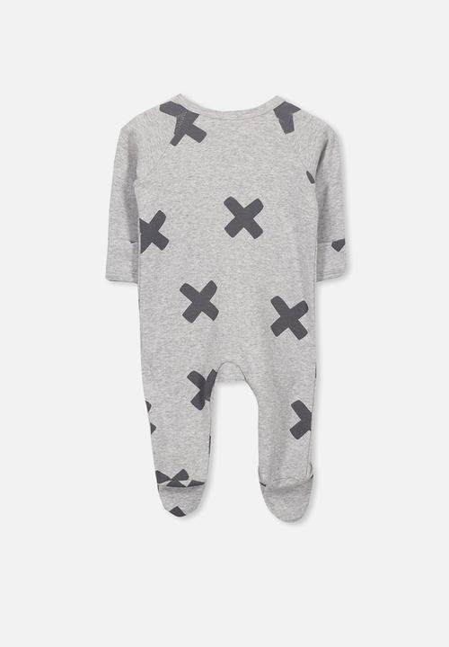 Cotton On - Long sleeve zip through romper - grey