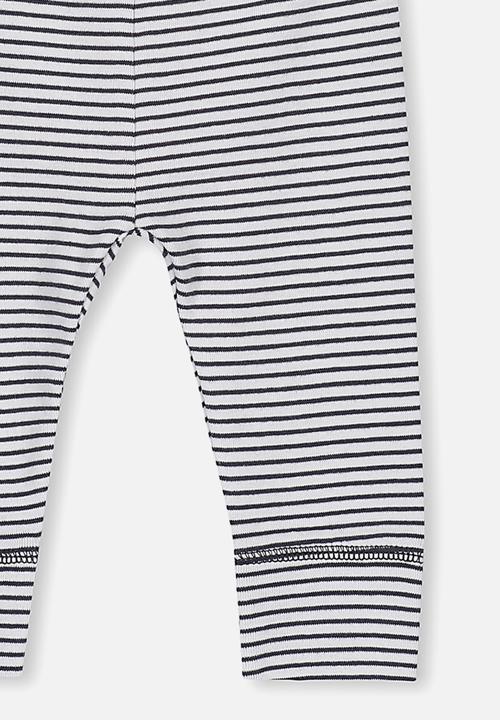 Cotton On - Newborn legging - black & white 