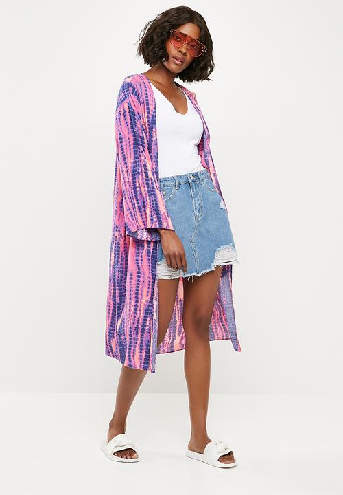 Missguided - Tie dye kimono - multi