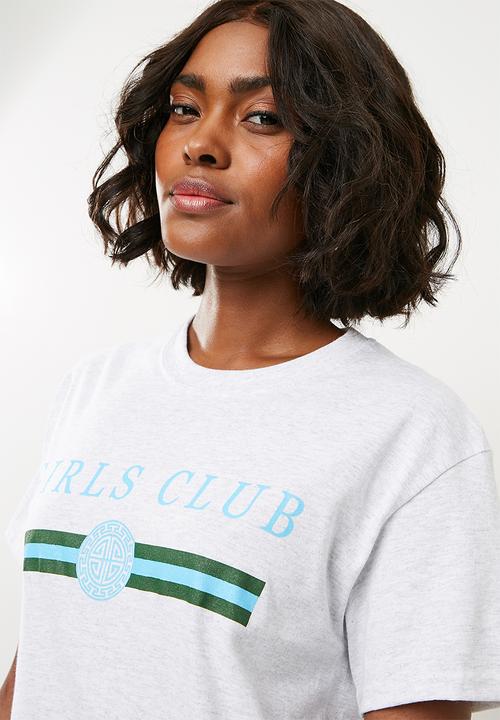 Missguided - Girls club t-shirt - grey 