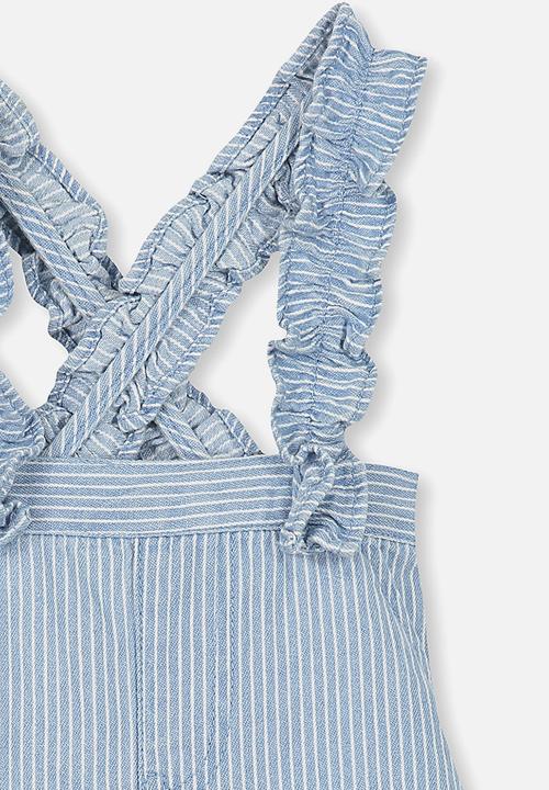 Cotton On - Evie ruffle strap short - blue 