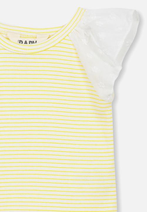 Cotton On - Katie flutter all in one -  yellow