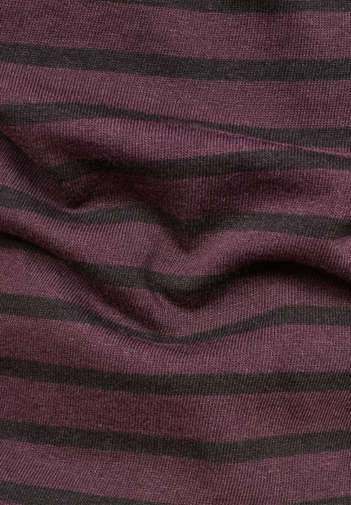 G-STAR - Starkon stripe tee - maroon & black