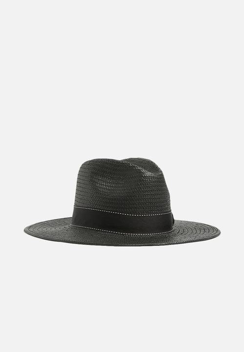 Superbalist - Panama hat with two tone trim - black
