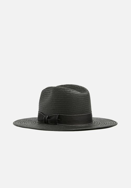 Superbalist - Panama hat with two tone trim - black