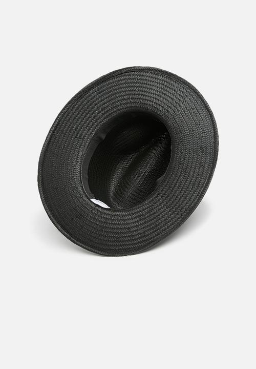 Superbalist - Panama hat with two tone trim - black