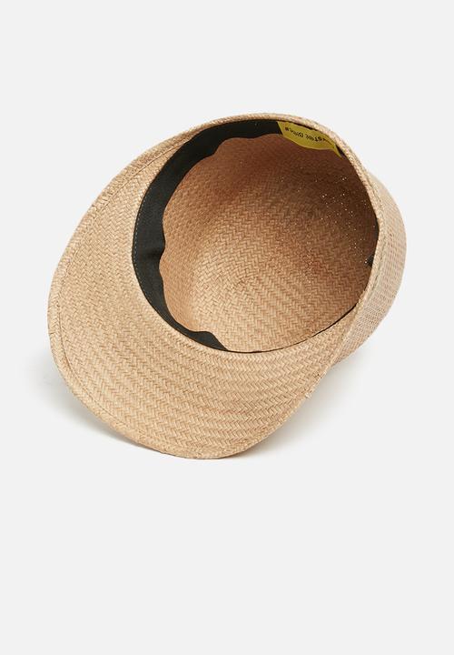 Superbalist - Peak cap with rafia trim - natural