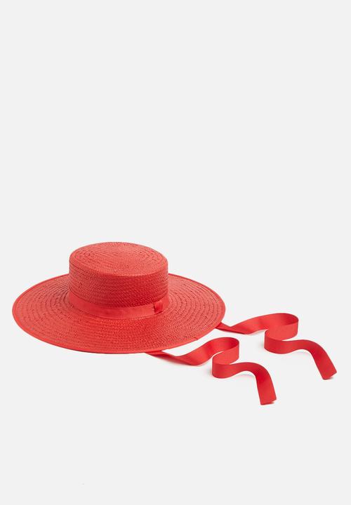 Superbalist - Bolero hat with long trim - red