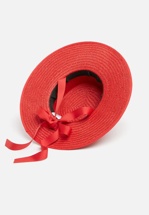 Superbalist - Bolero hat with long trim - red