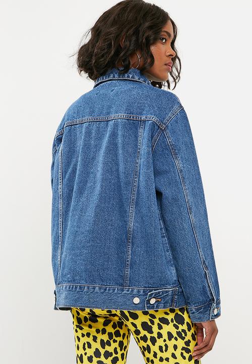 Missguided - Oversized denim jacket - blue