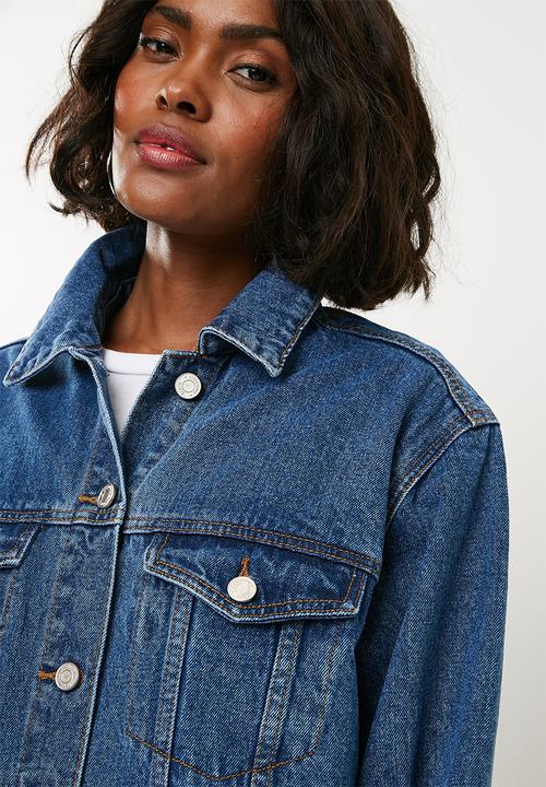 Missguided - Oversized denim jacket - blue