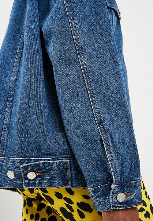 Missguided - Oversized denim jacket - blue