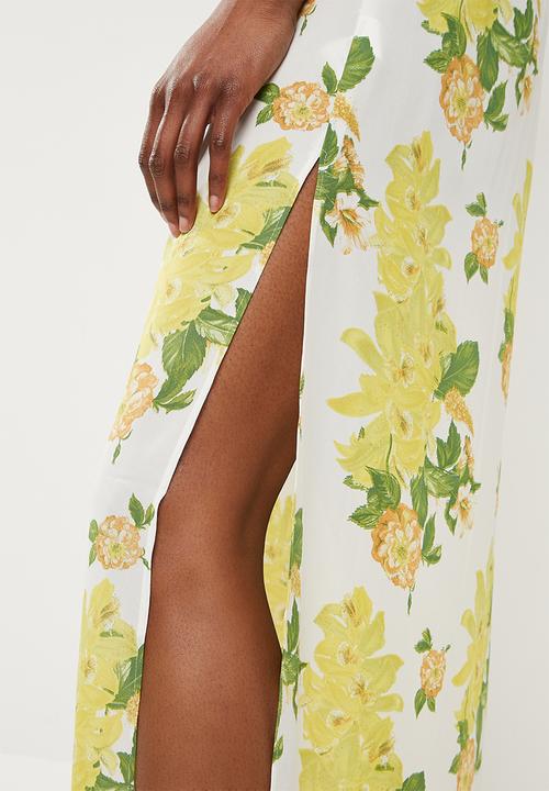 Missguided - Split maxi skirt floral - multi