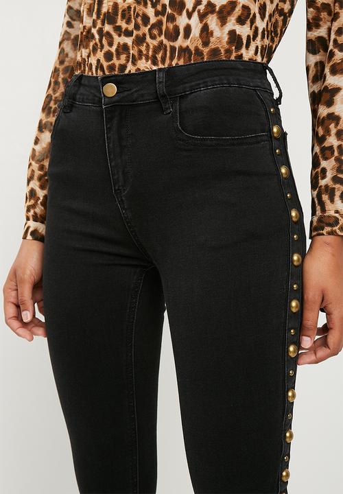 Superbalist - Military detail jeans - black 