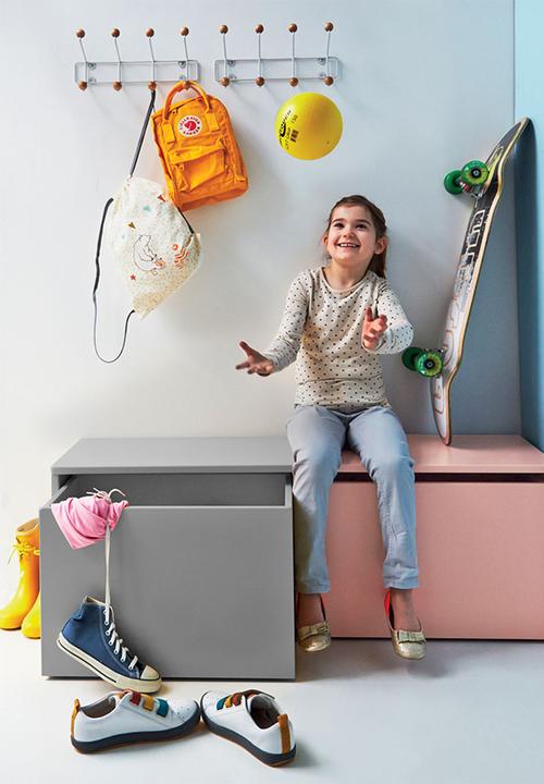 Clever Little Monkey - Play bench and storage box - rose