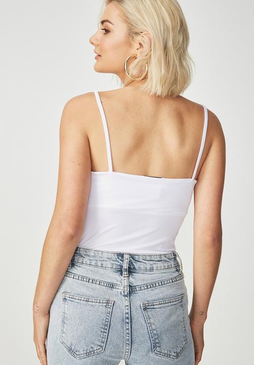 Cotton On - Carissa summer straight back bodysuit - white