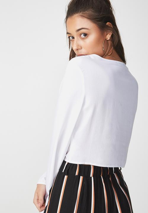 Cotton On - Willow summer rouched front blouse - white