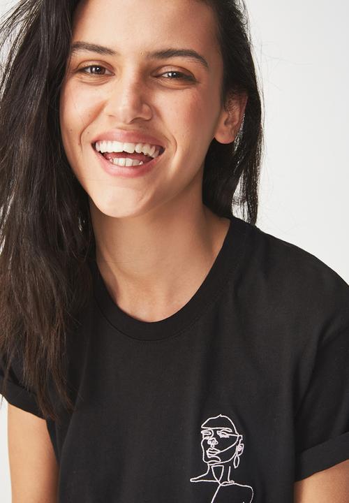 Cotton On - Tbar fox graphic T-shirt - black 